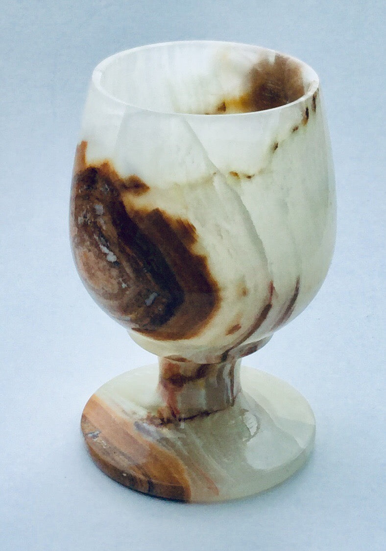 Marbled Onyx Goblet- Medium