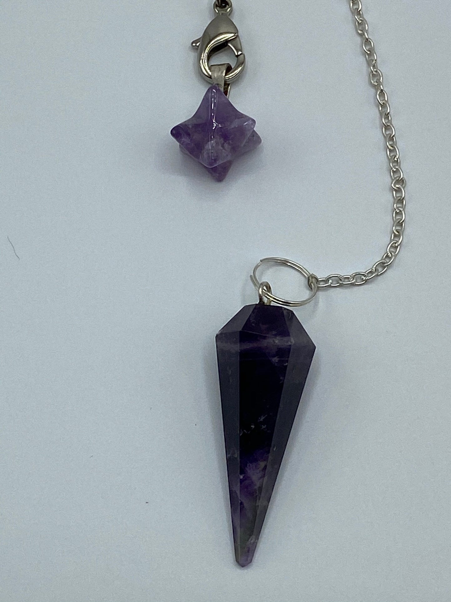 Amethyst Pendulum with Merkaba Accent