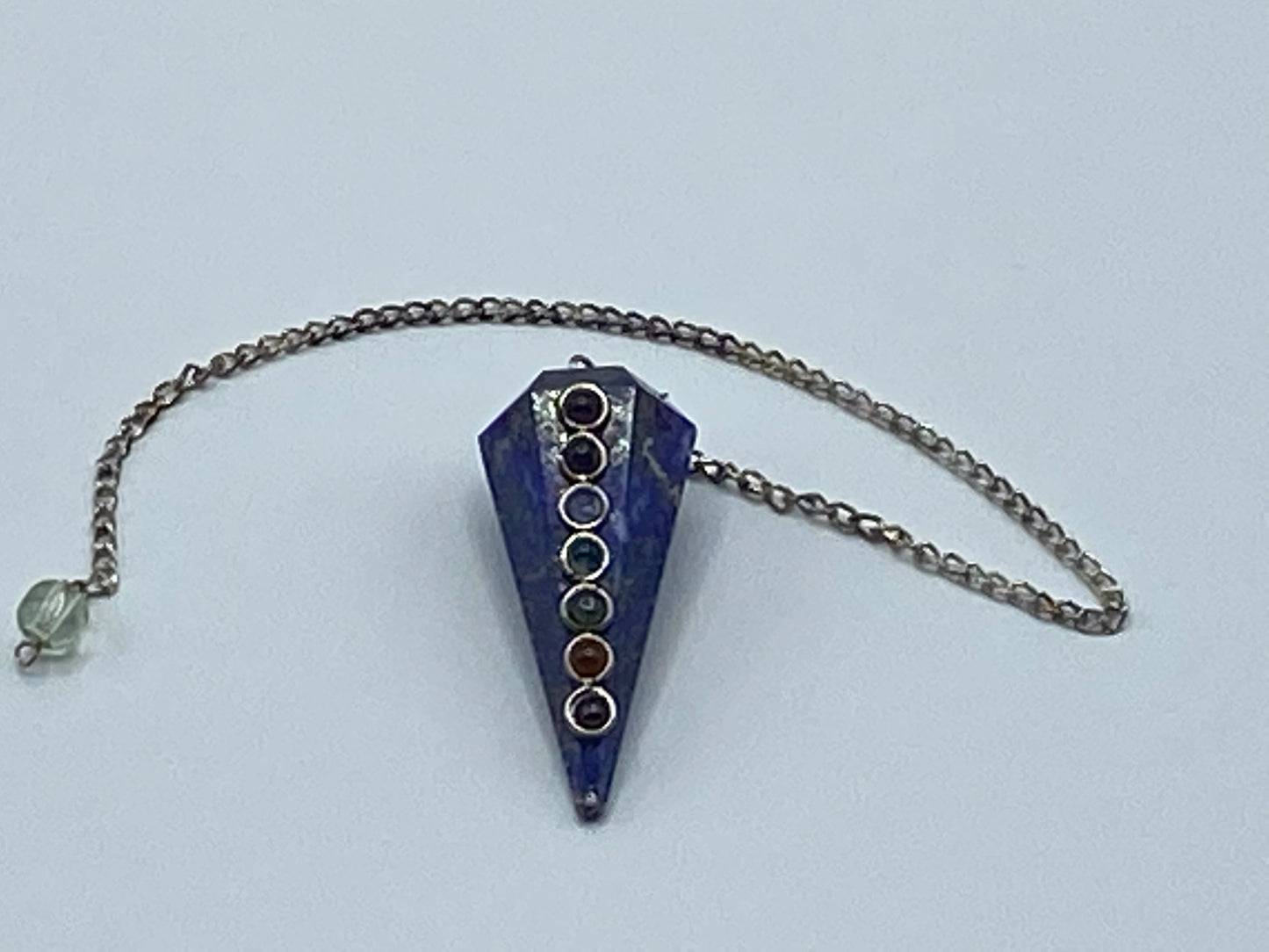 Rainbow/ Chakra Lapis Pendulum