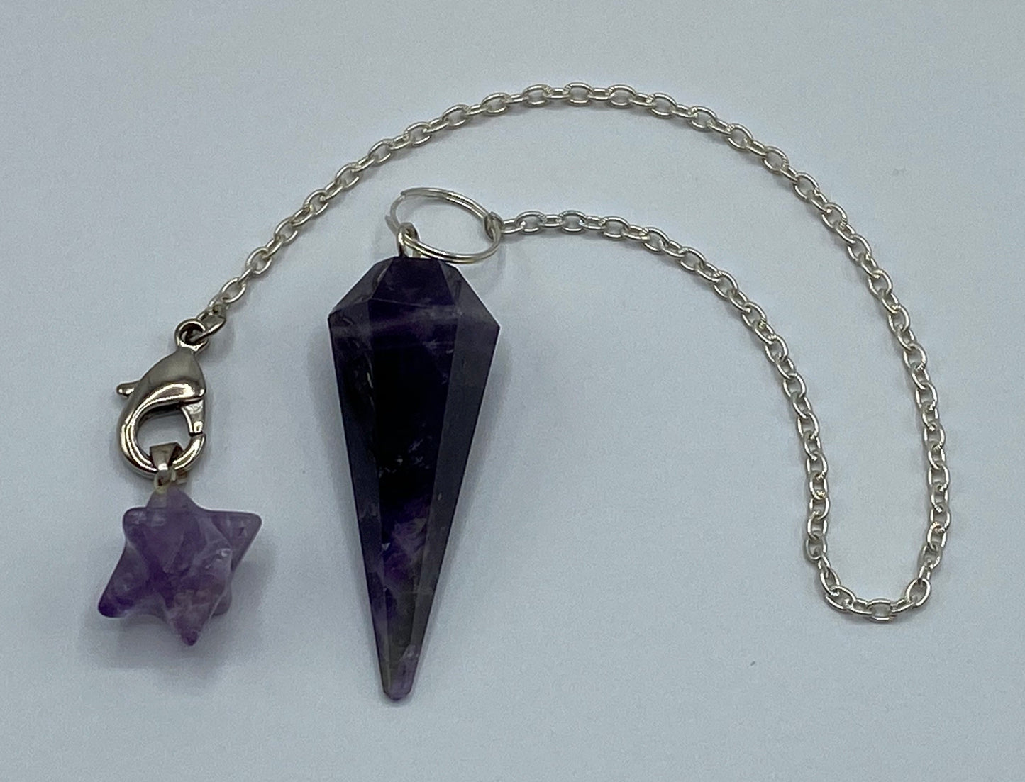 Amethyst Pendulum with Merkaba Accent