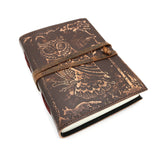 Embossed Owl Blank Leather Journal (5 x 7 in.)