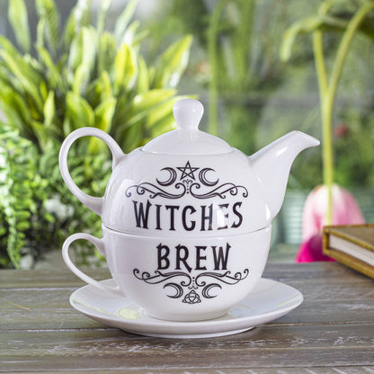 14025 Witches Brew Tea Set for One by Alchemy Gothic UK