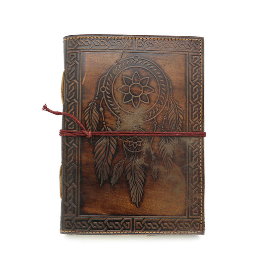 Embossed Dreamcatcher Blank Leather Journal (5 x 7 in.)